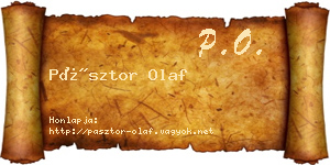 Pásztor Olaf névjegykártya